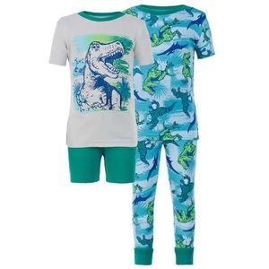 Kirkland Signature Kids 4-piece Cotton PJ Set, Dino